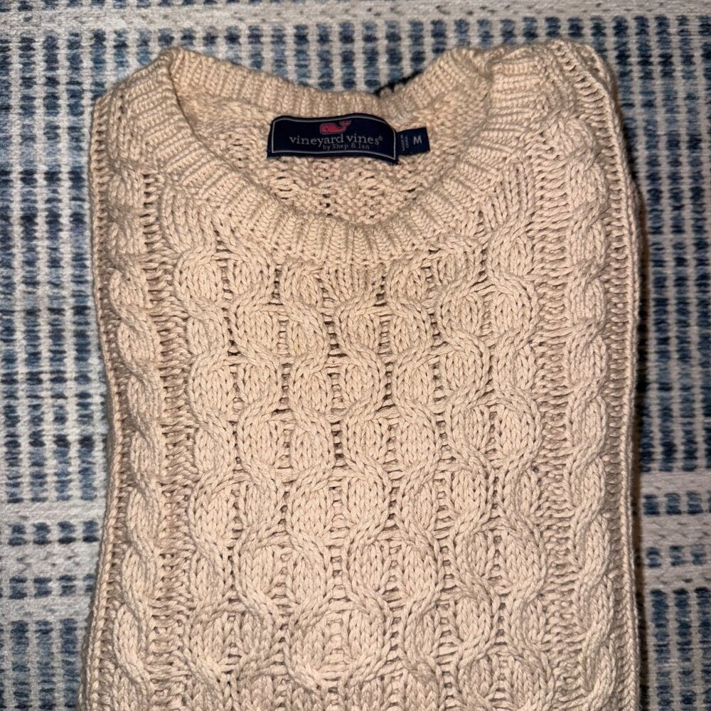 Vineyard Vines Men's Fisherman's Sweater | Good Condition | 100% Cotton | Size M